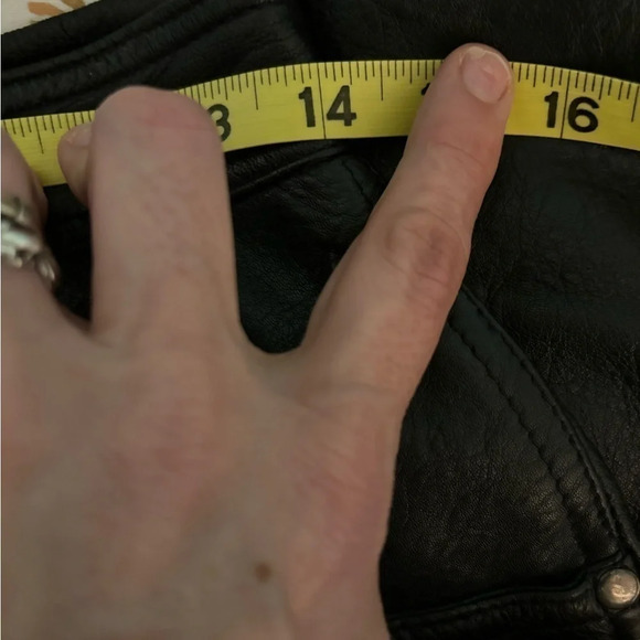 Wilsons Leather Black Faux Leather Straight Leg Trousers - Picture 9 of 11